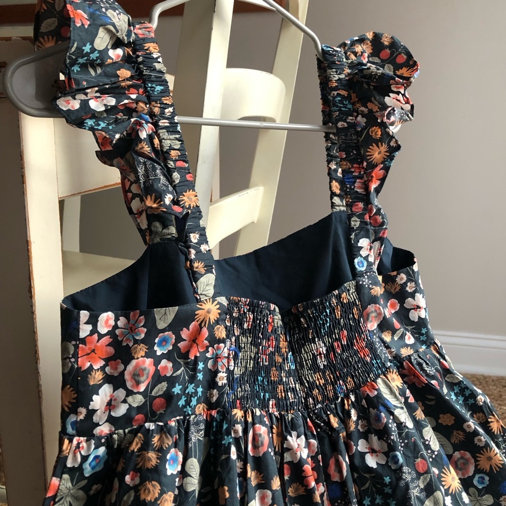 New: aureum Ruffle Strap Smock Back Dress. Lined. Pockets. Size Medium - Picture 9 of 15
